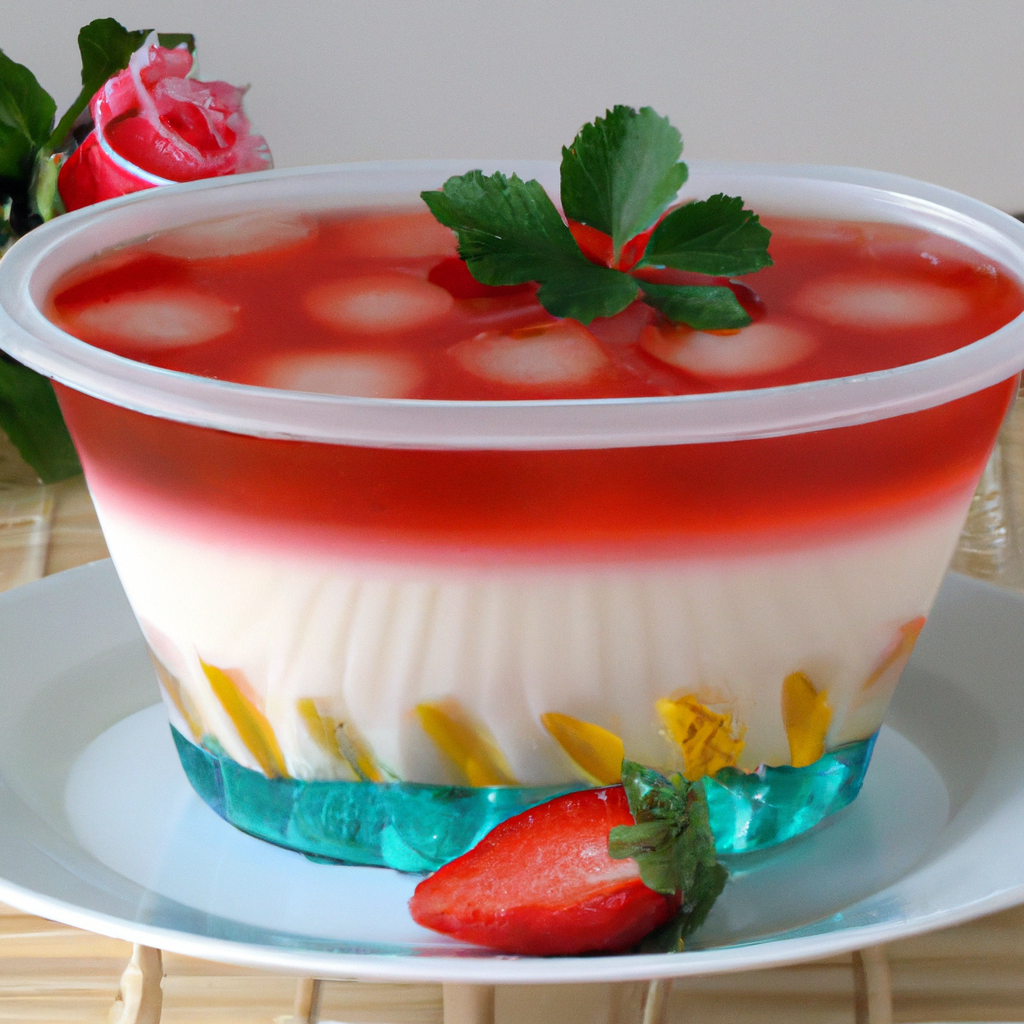 foto da receita Gelatina bicolor com iogurte [receita do embaixador]