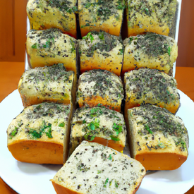 Pão de ervas caseiro - sem gluten e sem lactose