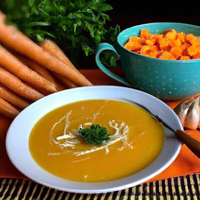 foto da receita Sopa fria de cenoura com gengibre
