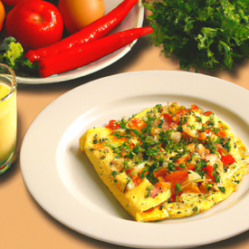 Omelete com verduras variadas (2 porções)