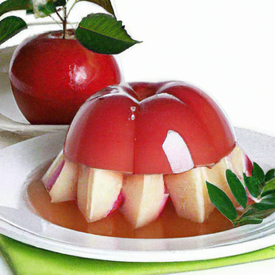 gelatina com maçã