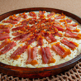 pizza de queijo com bacon