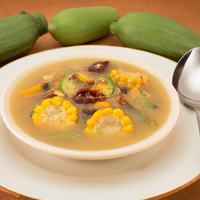 foto da receita Sopa de leguminosas com quiabo