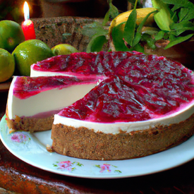 cheesecake de frutas vermelhas fit da Marta