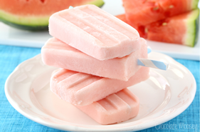 foto da receita Picolé de iogurte e melancia
