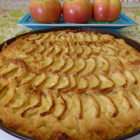 foto da receita Torta de maçã com coco