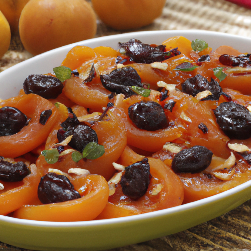 Damascos,   amendoim torrado,   uva passa e laranja desidratada