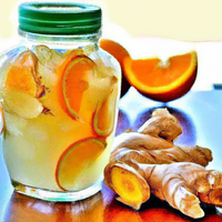 foto da receita Água aromatizada com gengibre e laranja