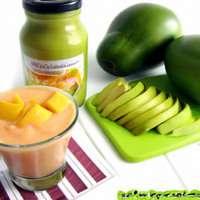 foto da receita Vitamina de mamão com abacate