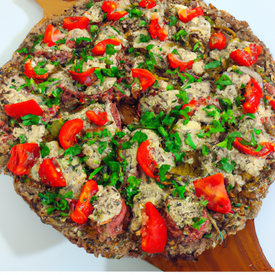 Pizza low carb (aveia)