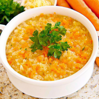 foto da receita Kitchari de arroz branco com lentilha e cenoura