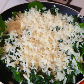 risoto de arroz ricota e espinafre
