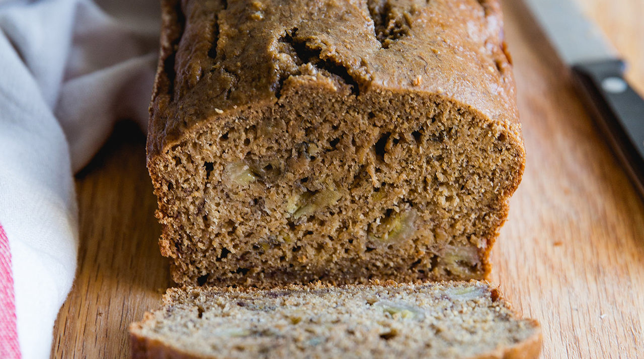 Receita de bolo de banana saudável