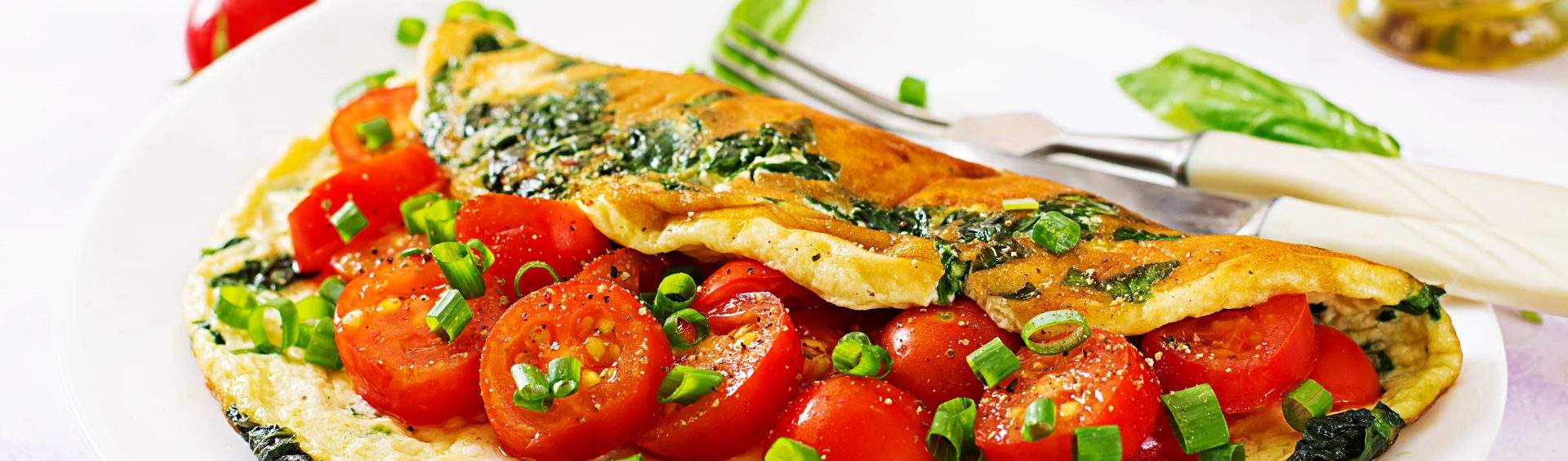 omelete café da manhã saudável