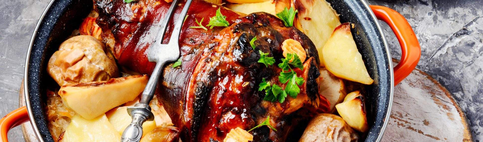 pernil assado com abacaxi