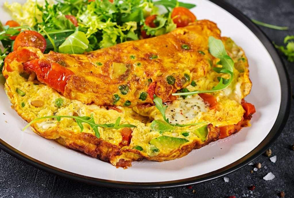 omelete de legumes ideias de café da manhã