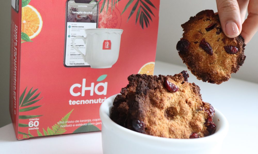 Receita de cookie crocante low carb com Chá Tecnonutri
