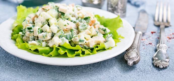 Receita de salada de maionese low carb