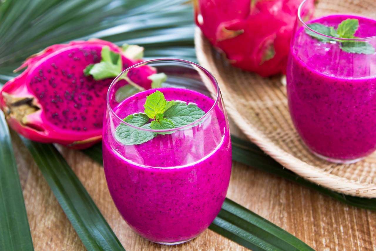 Receita de smoothie de pitaya nutritivo