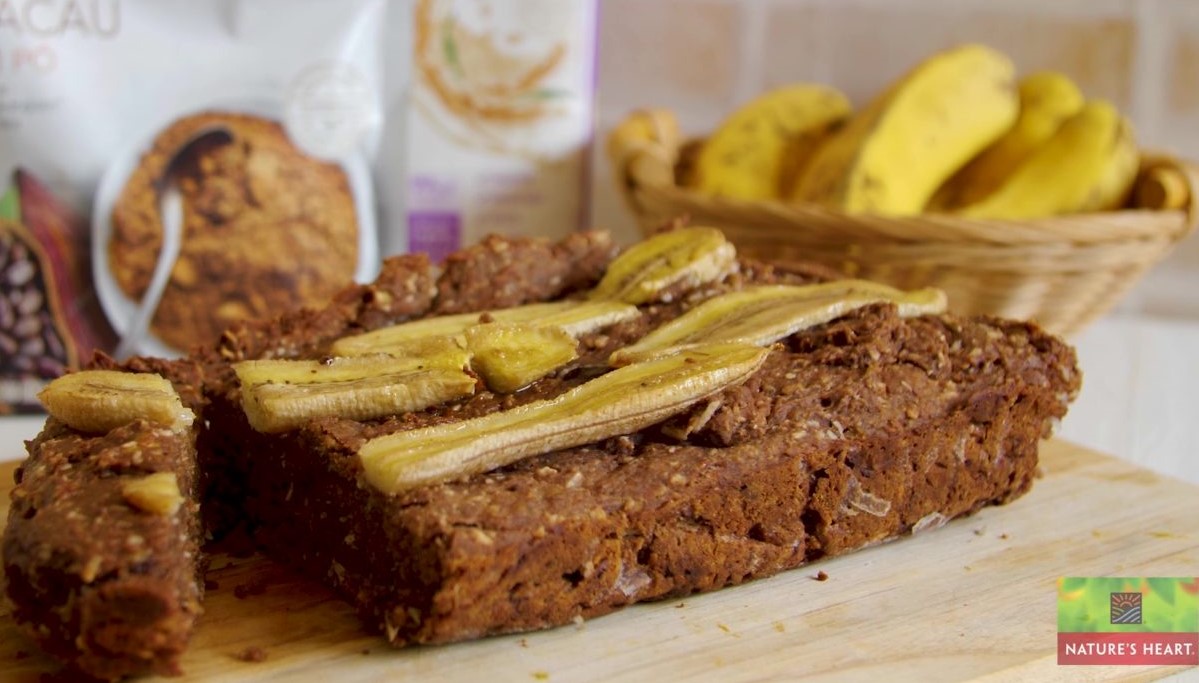 Bolo de banana plant-based