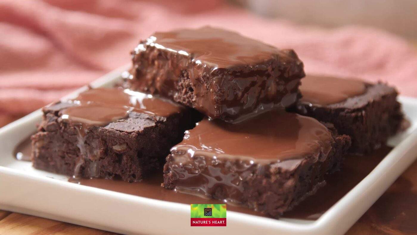 Brownie fudge de cacau com feijão preto