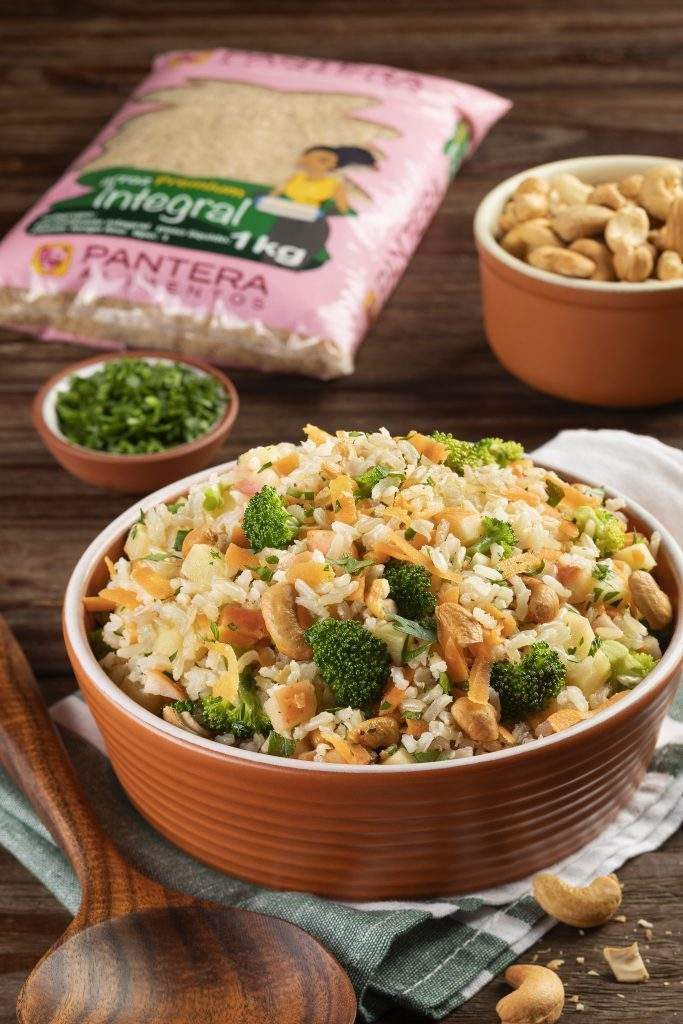 receita de arroz integral com brócolis