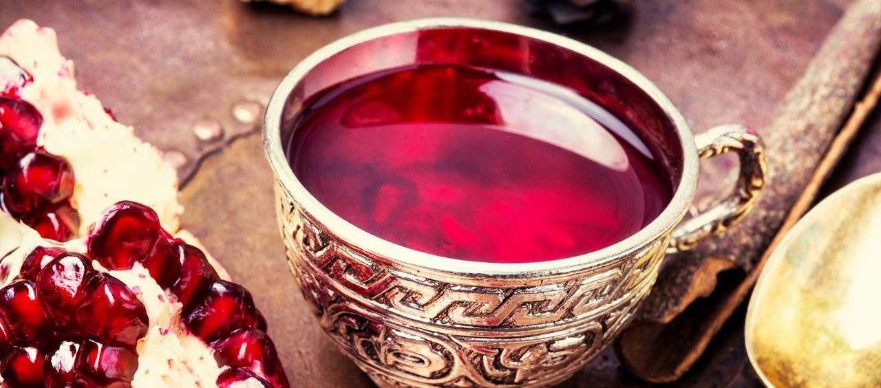 chá de casca de romã