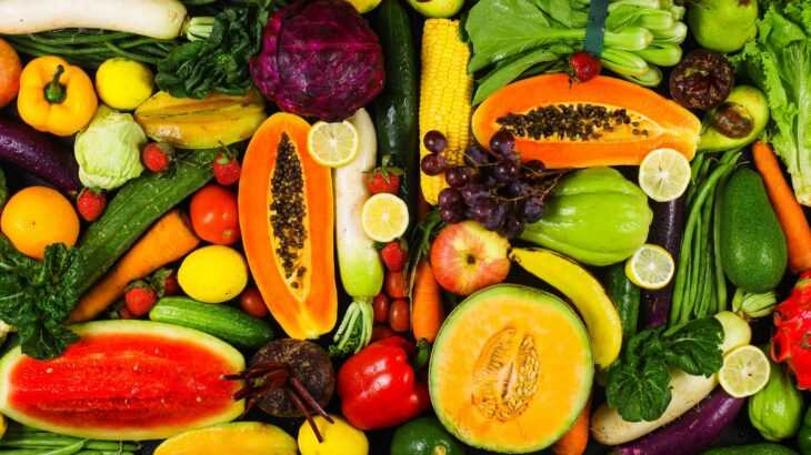 frutas e verduras da estação