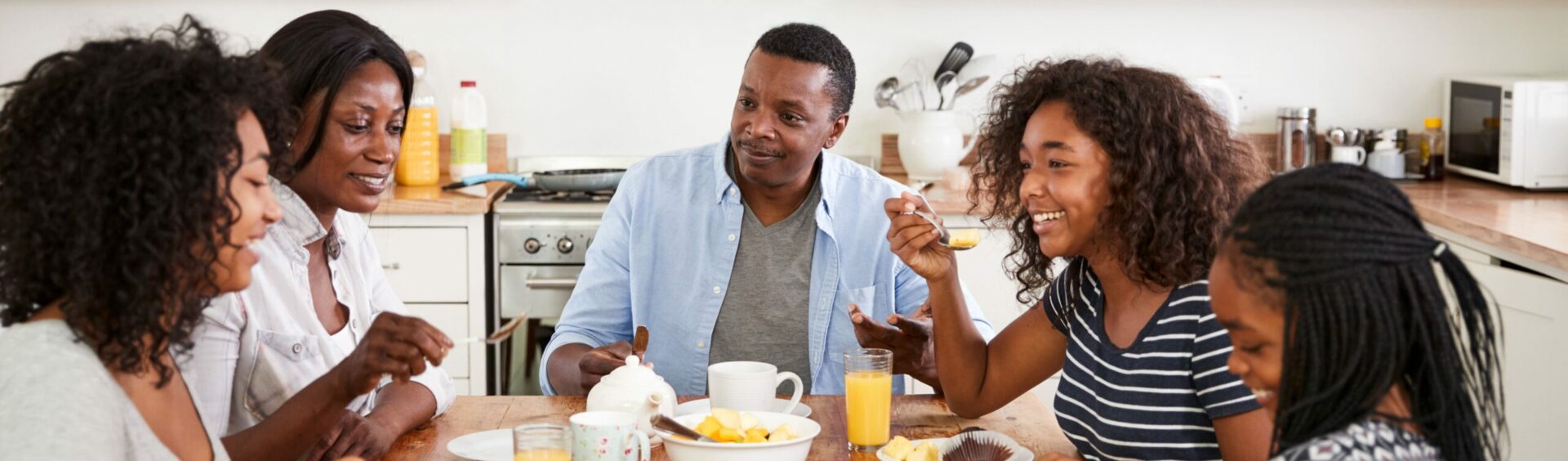 café da manhã em família