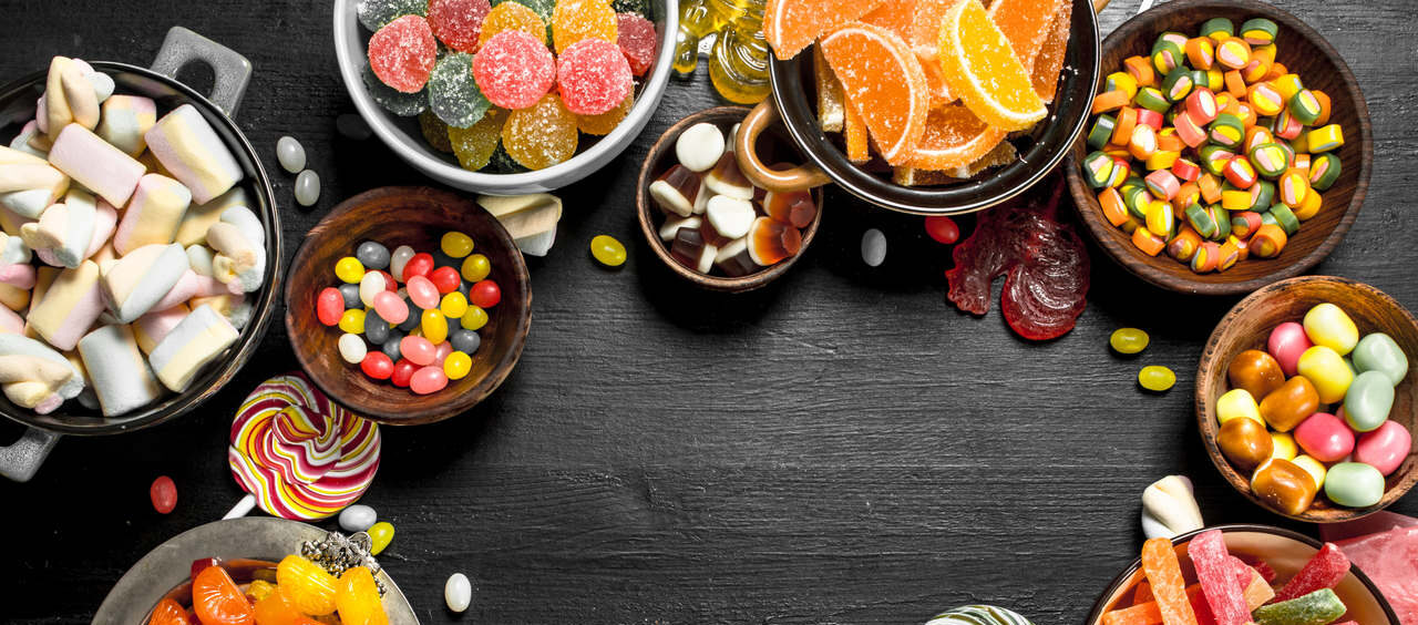 alimentos e bebidas mais doces