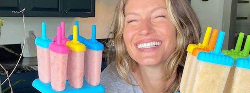 Gisele Bündchen ensina receita de sorvete deliciosa e saudável