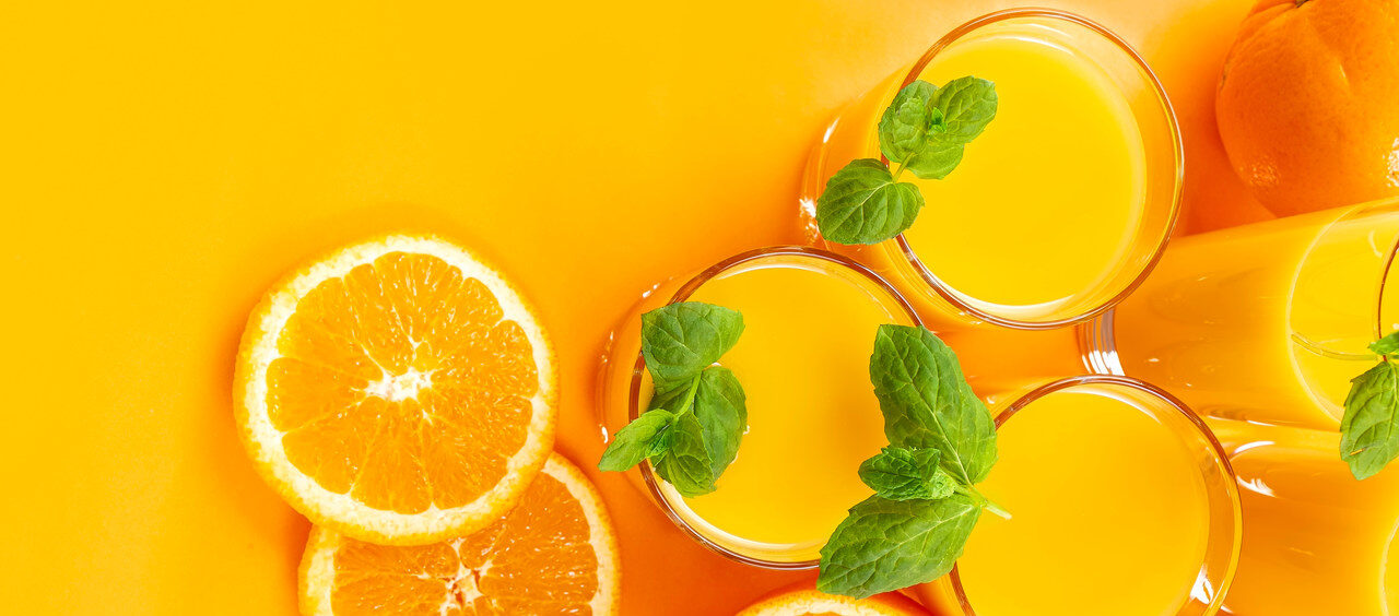 Suco de laranja com hortelã emagrece