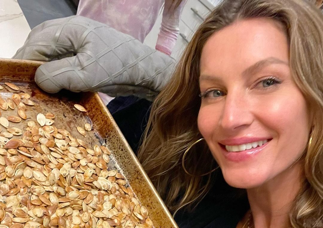 Gisele Bündchen ensina receita de snack saudável. Confira!