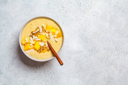 Receita de bowl de frutas amarelas