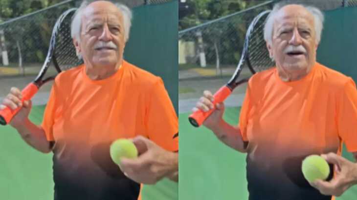 Ary Fontoura joga tênis