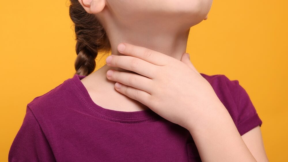 Dor de garganta em criança