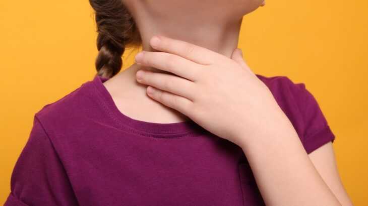 Dor de garganta em criança