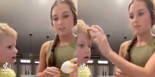 TikTok egg crack: trend mostra pais quebrando ovos na cabeça dos filhos
