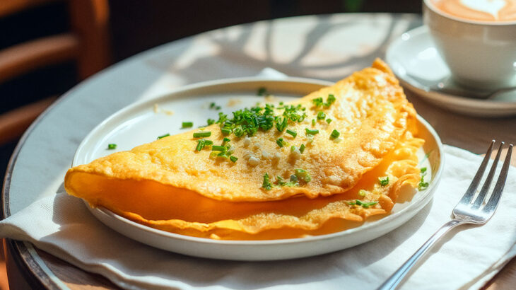 foto de uma omelete pré-treino