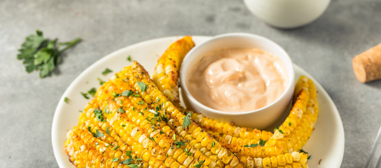 prato conhecido como costelinha de milho, geralmente feito na air fryer