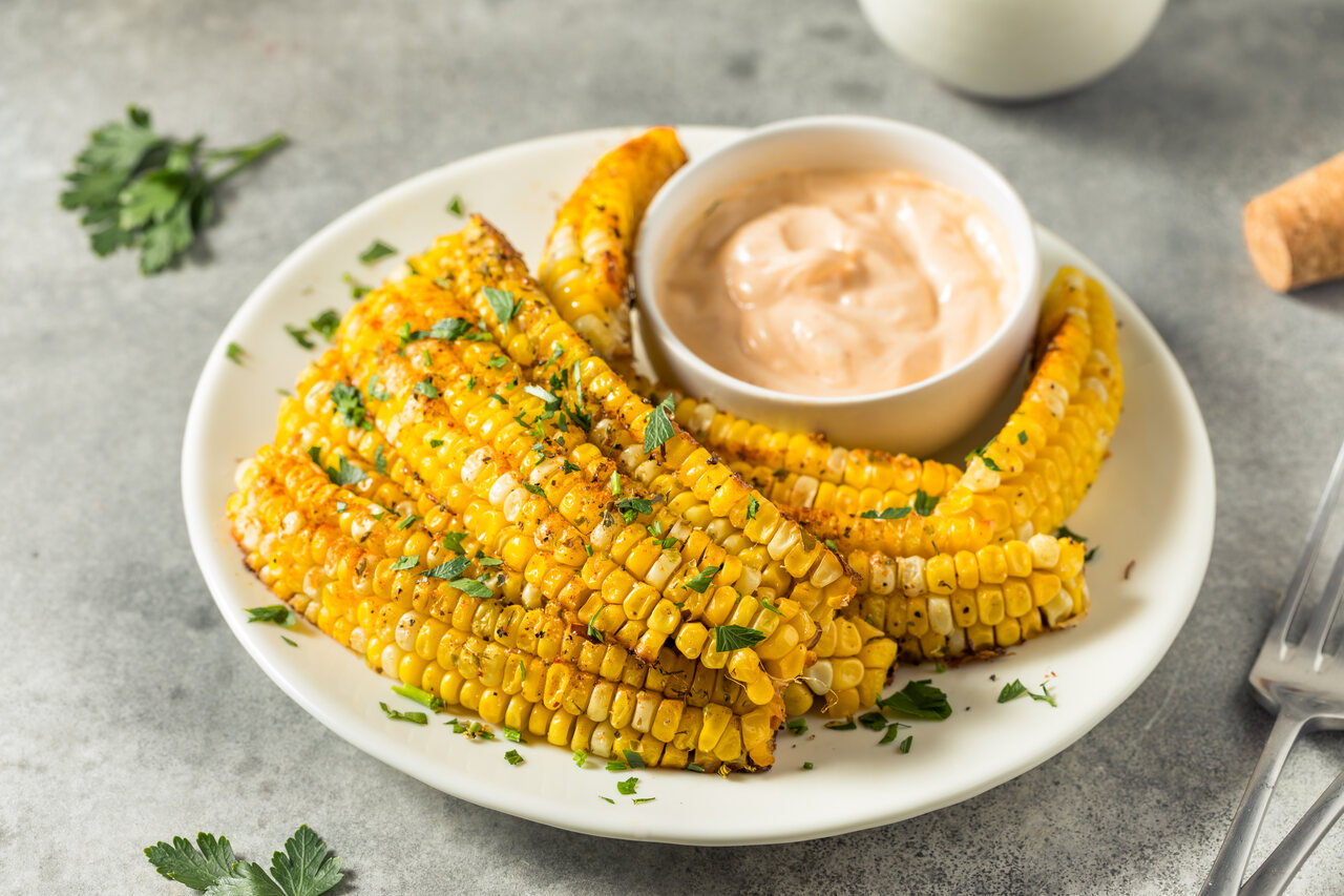 “Costelinha” de milho na air fryer fica uma delícia!