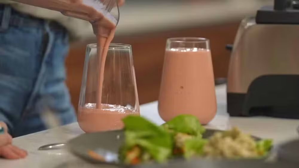 Vitamina de banana com melancia