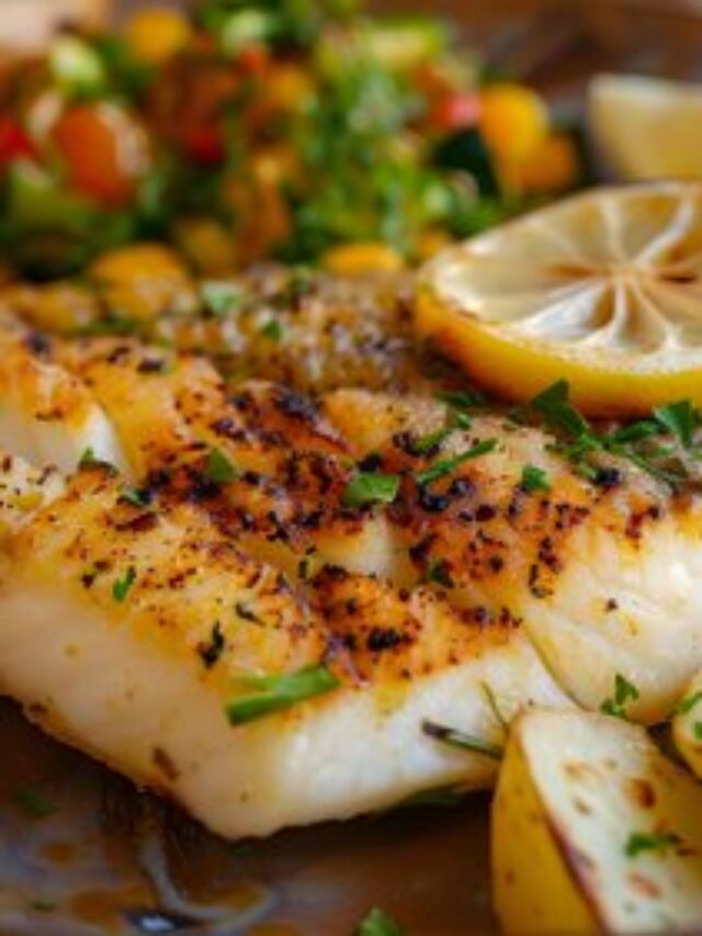 Filé de merluza grelhado