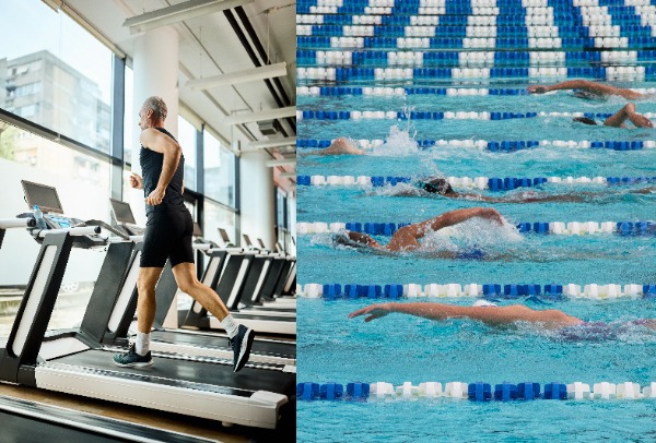 corrida ou natação
